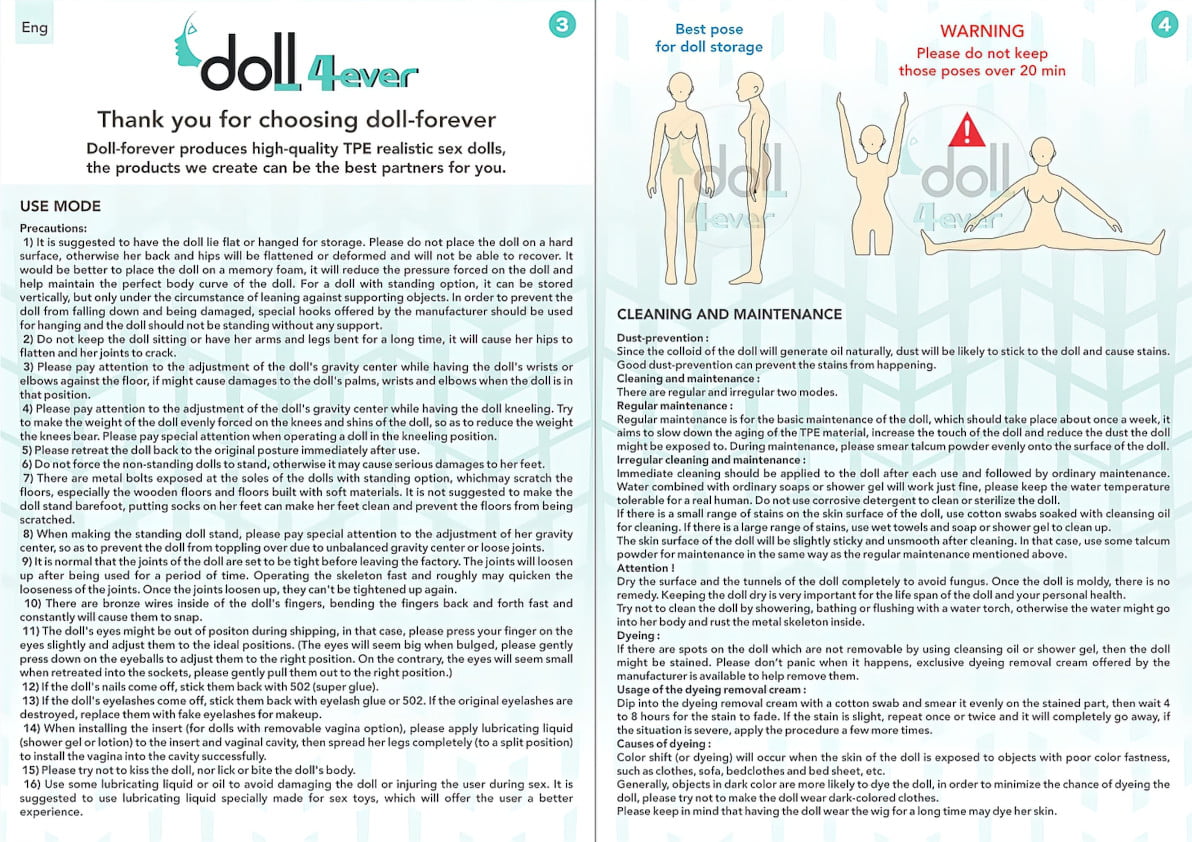 Piper Doll4ever instruction manual