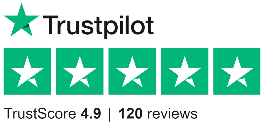4.9 out of Five Star rating on Trustpilot